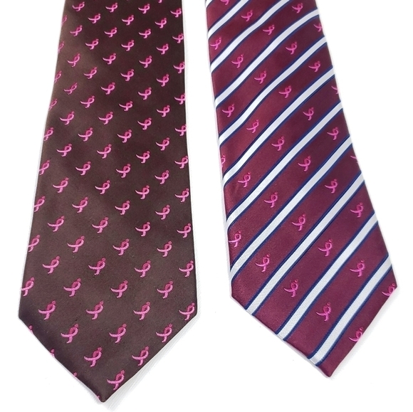 Susan G Komen  knots for hope 100% silk x 4 - Picture 2 of 10